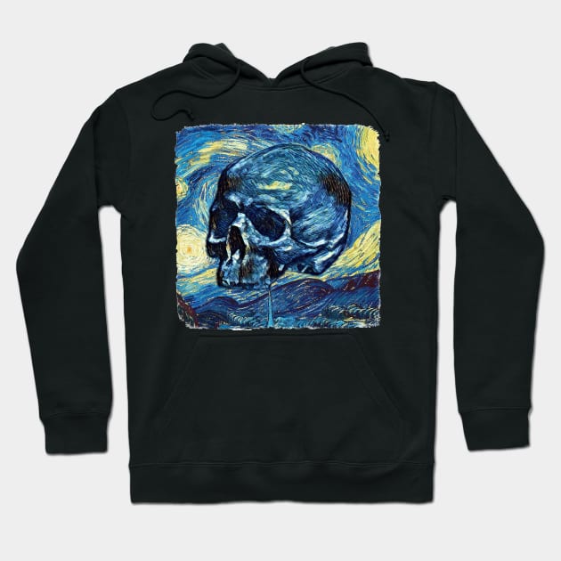 Skull Van Gogh Style Hoodie by todos